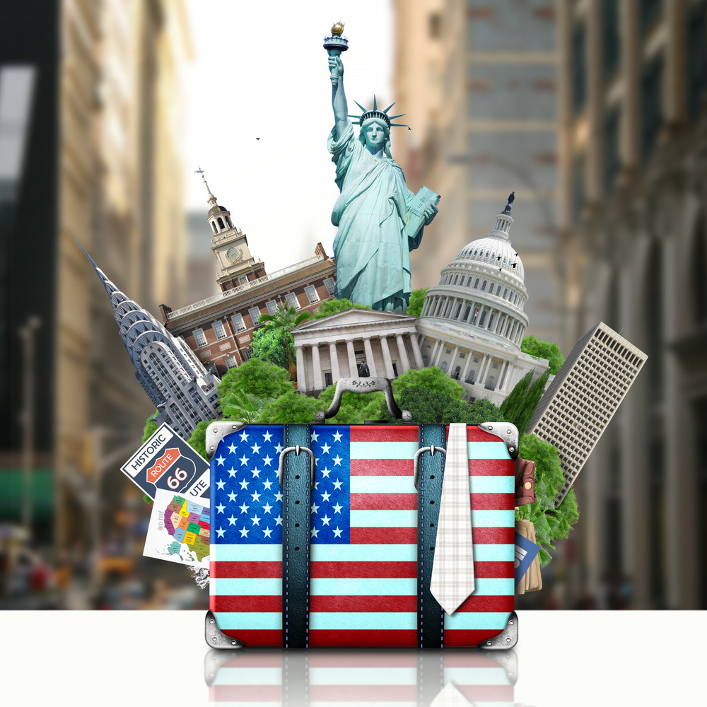 USA, landmarks USA, suitcase